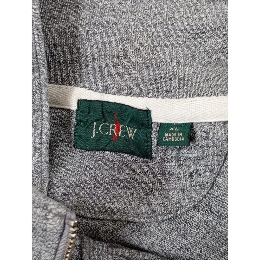 J.Crew Oarsman‎ Quarter-zip Sweater Men size XL Grey Long sleeve EUC